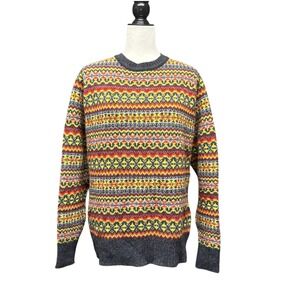 Molly Goddard Fair Isle Lambswool Sweater Made in Scotland Designer Knit Size M
